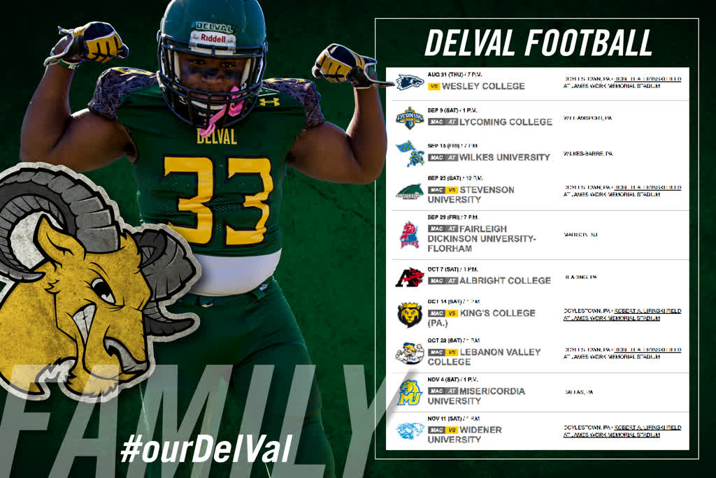 Information regarding Athletics is as follows Start date is August 24 2017 and End Date is November 12 2017 and Name of Ad/Event is Athletics and File is Browse and Name is DeShawyn Scalese and File Name is 17-DVUtube-Slide2_comp.jpg and Panel is Main and Affiliation is Recognized Student Organization and Email is thomas.scalese@delval.edu and