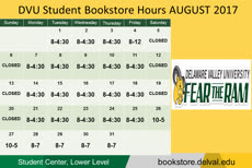 Information regarding August Bookstore Hours is as follows Start date is July 29 2017 and End Date is August 31 2017 and Name of Ad/Event is August Bookstore Hours and File is Browse and File Name is AUGUST-Bookstore-Hours-with-Picture_DVU_v2_comp.jpg and Panel is Main and Affiliation is Recognized Student Organization and Name is Sophie White and Email is swhite@apogee.us and