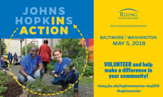Information regarding Rise to the Challenge is as follows Start date is April 02 2018 and End Date is May 04 2018 and File is Browse and Affiliation is Department and File Name is JHIA_comp.jpg and Name is Leslie Proctor and Email is lprocter@jhu.edu and Panel is Main and Name of Ad/Event is Rise to the Challenge and