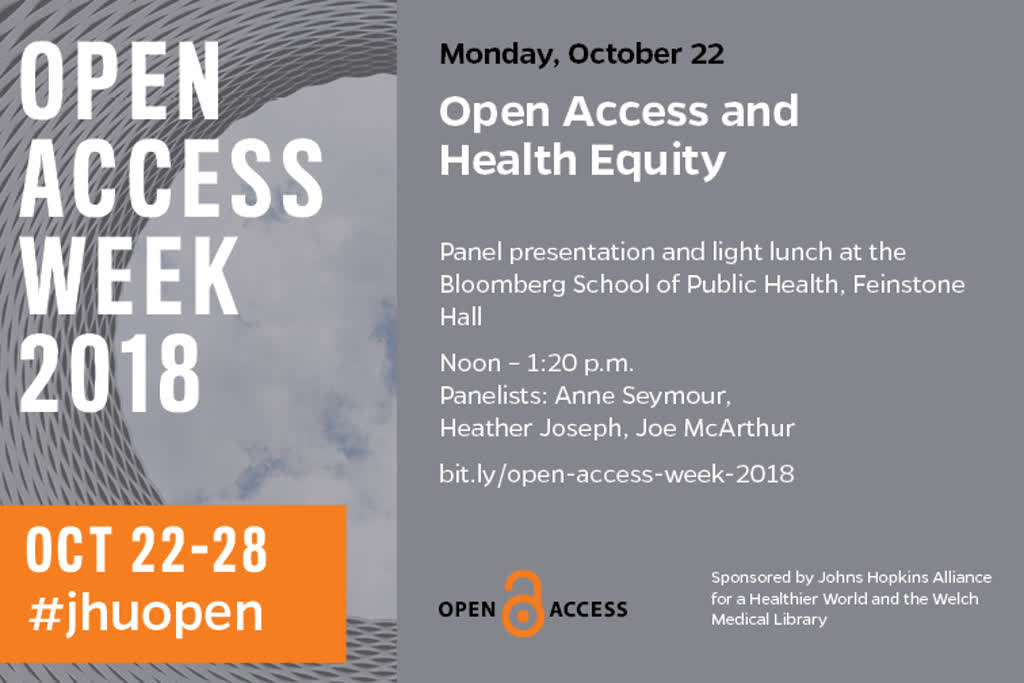 Information regarding Open Access and Health Equity Panel is as follows Start date is October 16 2018 and End Date is October 23 2018 and File is Browse and Affiliation is Department and File Name is Open-Access-TV-Screen-1_comp.jpg and Group Name is JHU Office of Communication and Panel is Main and Name of Ad/Event is Open Access and Health Equity Panel and Email is salexa34@jhu.edu and Name is Sandy Alexander and