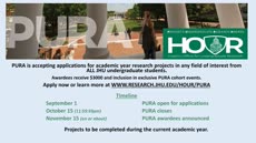 Information regarding PURA is as follows Start date is September 01 2017 and End Date is October 15 2017 and File is Browse and Affiliation is Department and Group Name is Hopkins Office for Undergraduate Research (HOUR) and File Name is orca-tv-ad-2017_comp.jpg and Panel is Main and Name of Ad/Event is PURA and Name is Tracy Smith and Email is tracysmith@jhu.edu and