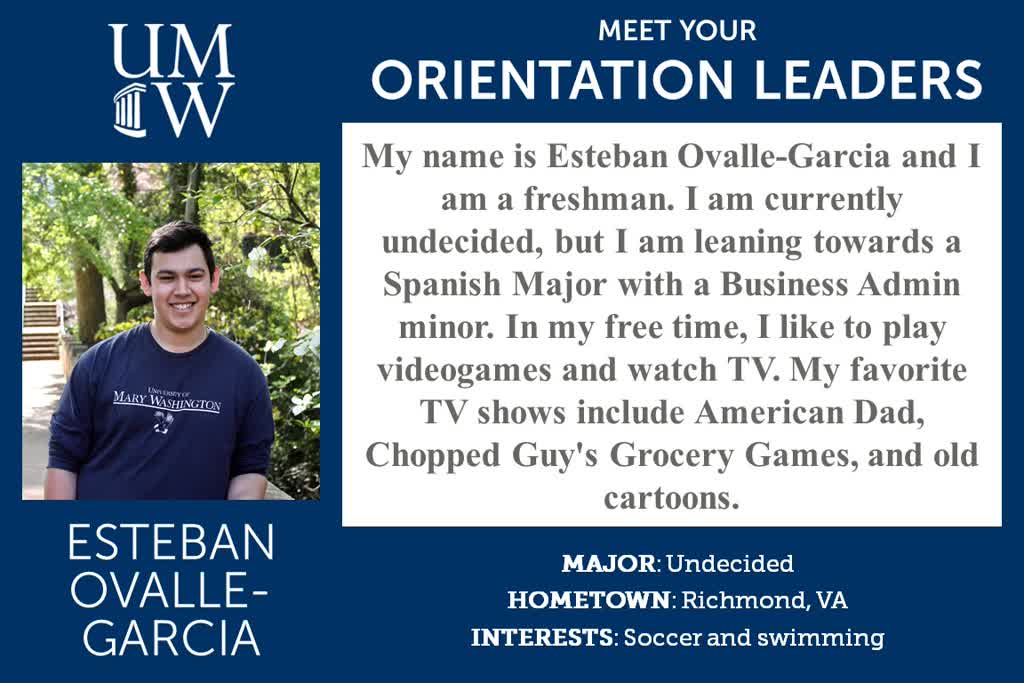 Information regarding 2019 OL Profile: Esteban Ovalle-Garcia is as follows Name of Ad/Event is 2019 OL Profile: Esteban Ovalle-Garcia and Start date is June 03 2019 and End Date is August 18 2019 and File is Browse and Name is Clare Nerio and Email is cnerio@apogee.us and File Name is UMW-OL-2019-Esteban1_comp.jpg and Panel is Main and Affiliation is Other and