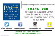 Information regarding Social Media is as follows Start date is September 11 2017 and End Date is December 21 2017 and File is Browse and Group Name is Counseling Center and Affiliation is Department and File Name is Social-Media-edit_comp.jpg and Panel is Main and Name is Nancy Tavarez and Email is nt64633p@pace.edu and Name of Ad/Event is Social Media and