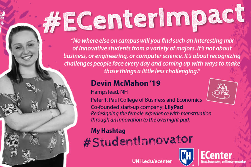 Information regarding Devin McMahon ECenter Impact - Landscape is as follows Create Your Own Tag: is #UNHECenter and Start date is October 15 2018 and End Date is December 14 2018 and File is Browse and Affiliation is Department and Name of Ad/Event is Devin McMahon ECenter Impact - Landscape and Name is Heather MacNeill and Email is heather.macneill@unh.edu and File Name is Devin-McMahon-ECenter-Impact-Ad_TV-Main-Ad_comp.jpg and Panel is Main and Group Name is Peter T. Paul Entrepreneurship Center and